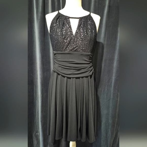 White House Black Market Elegant Black Halter Dress - Picture 1 of 5
